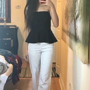 Black peplum top! Use 2 ways